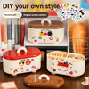 Cartoon Grid Storage Box – Double Layer Cute Storage Solution for Wholesale