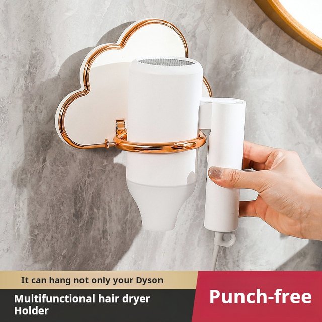 Cloud-Shaped Hair Dryer Wall Mount