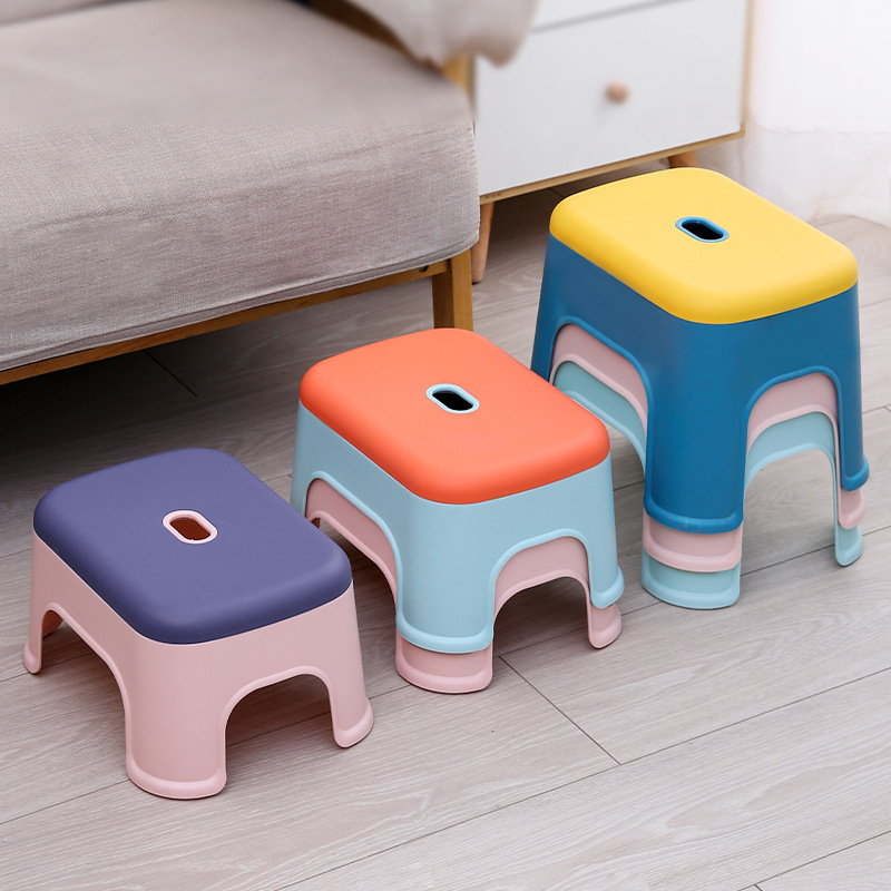 Durable Two-Color Stackable Plastic Stool