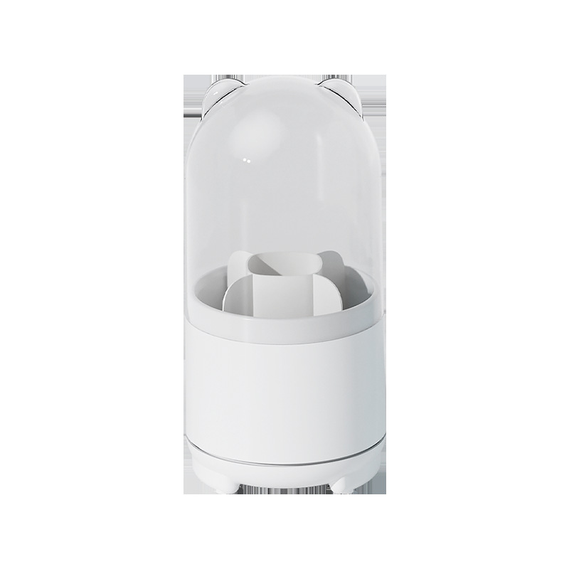 Rotating makeup organizer maximizing vanity space