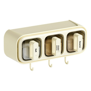 Innovative Wall-Mounted Seasoning Dispenser - Compact Kitchen Spice Holder