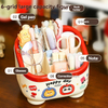 Cartoon Desktop Storage Box - 6-Grid Large Capacity Organizer for Office Supplies