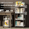 Nordic Transparent Multi-Layer Storage Cart for Bulk Retail & Showrooms