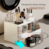 Desktop Cosmetics Storage Box for Office And Study - Gray White 