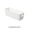 Portable Narrow White Storage Basket