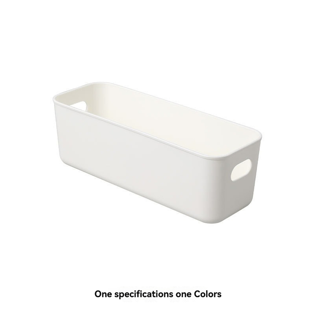 Portable Narrow White Storage Basket