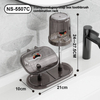 NS-5507C Transparent Gray Soap Box Toothbrush Combination Rack