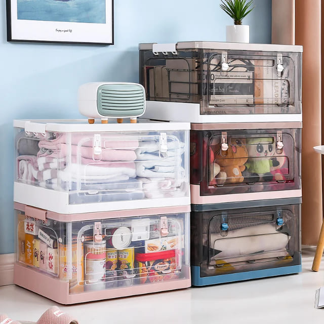 Stackable Transparent Storage Box for Bulk Retail & Warehouses