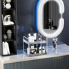 Nordic Transparent Double-Layer Bathroom Storage Rack for Bulk Retail