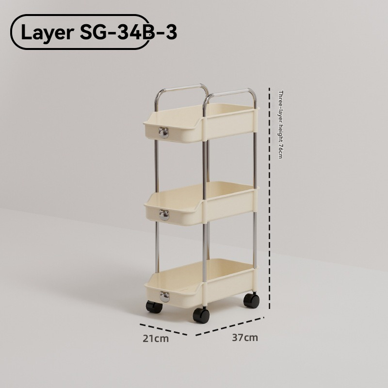 Multi-Layer Storage Rack Trolley for Baby Care And Kitchen Organization
