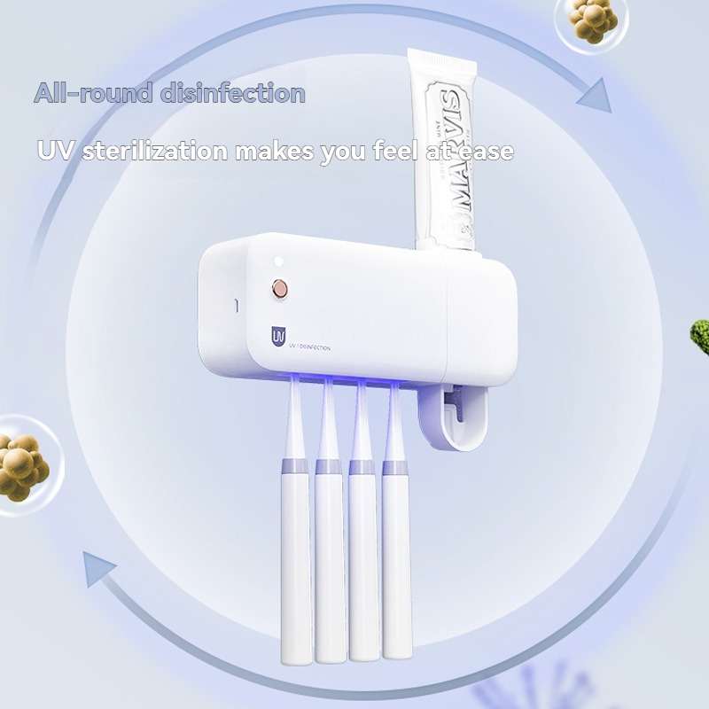 UV Toothbrush Sterilizer And Toothpaste Dispenser for Commercial Use