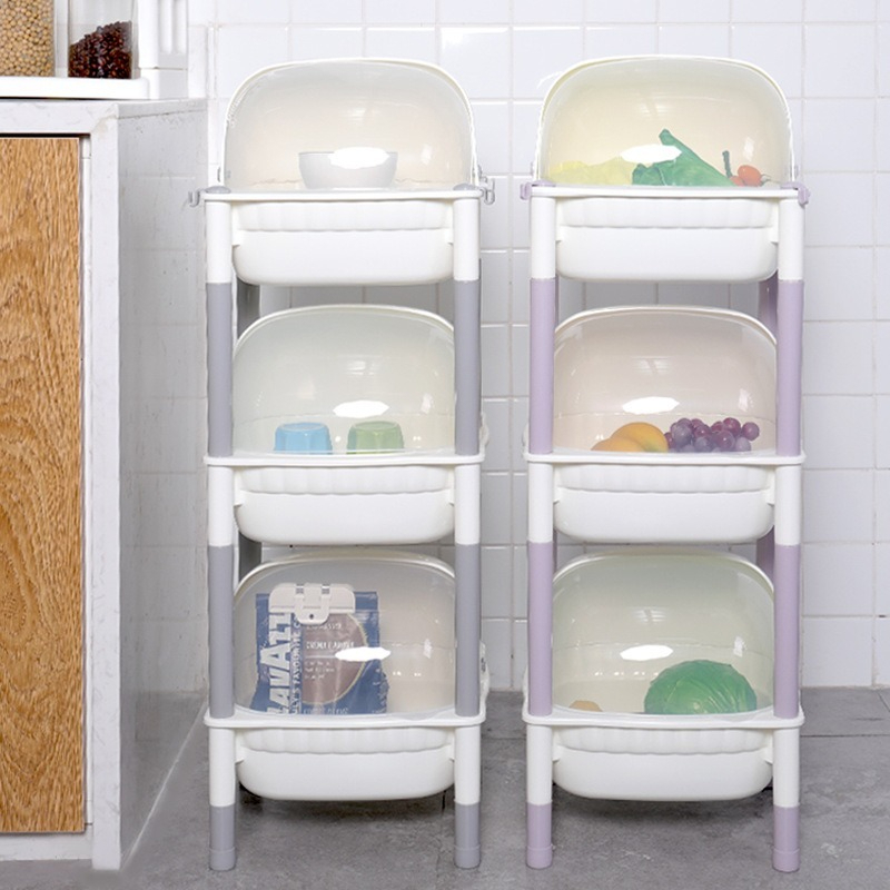3-Tier Storage Organizer with Transparent Bins