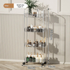 Nordic Transparent Multi-Layer Small Size Bathroom Storage Cart for Bulk Retail