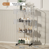 Nordic Transparent Multi-Layer Small Bathroom Storage Cart for Bulk Retail