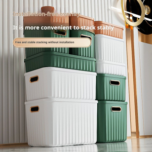 Wholesale Large Capacity Stripe Storage Box Home And Office Storage Solution