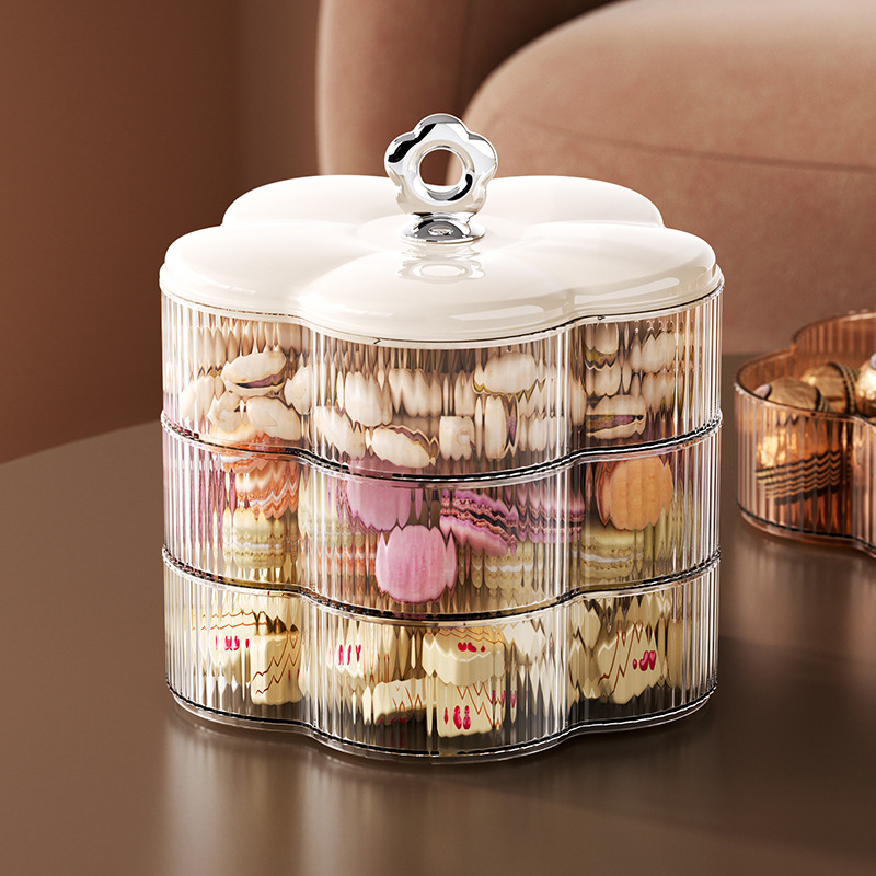 Flower Shape Candy Dish Living Room Home Light Luxury High-end Snack Storage Box