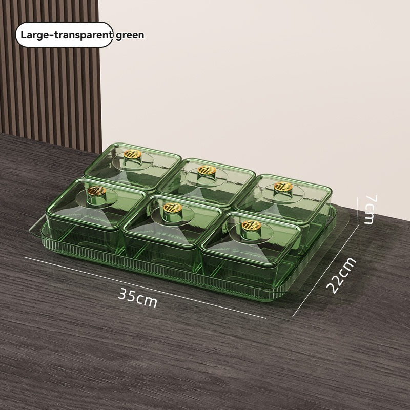 Nordic Light Luxury Partitioned Fruit Plate Living Room Coffee Table Tea Snack Dried Fruit Plate