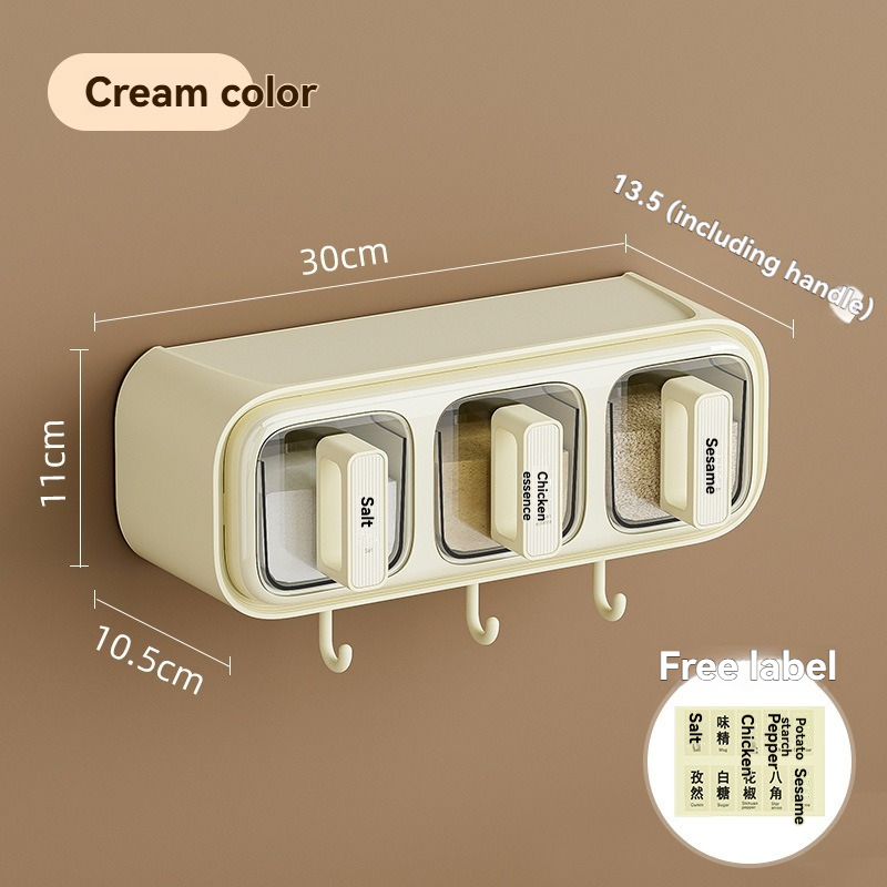 Innovative Wall-Mounted Seasoning Dispenser - Compact Kitchen Spice Holder