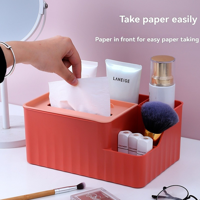 Living Room Coffee Table Simple Compartment Tissue Box