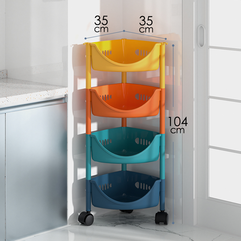 Plastic triangle toy storage rack