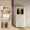 Household folding storage cabinets Multi-layer storage cabinets Bedroom light luxury children's wardrobe dustproof storage cabinets