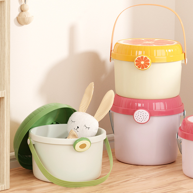 Cute Fruit-Themed Storage Bucket