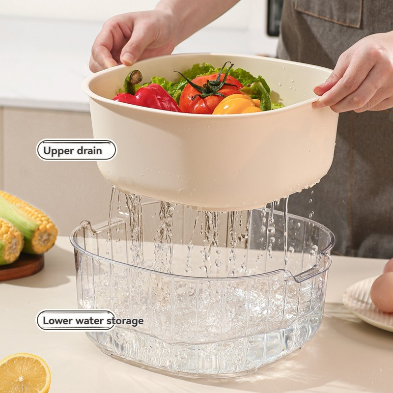 Multi-Functional Kitchen Drain Basket - Efficient Food Storage And Cleaning Solution
