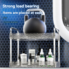 Nordic Transparent Double-Layer Bathroom Storage Rack for Bulk Retail