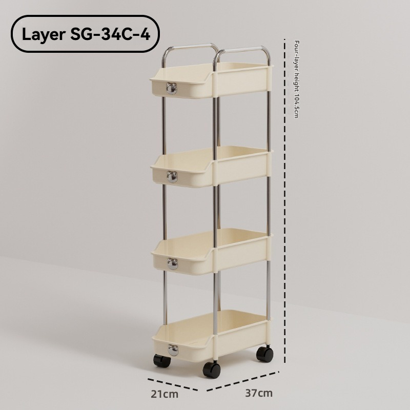 Multi-Layer Storage Rack Trolley for Baby Care And Kitchen Organization
