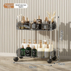 Nordic Transparent Multi-Layer Small Size Bathroom Storage Cart for Bulk Retail