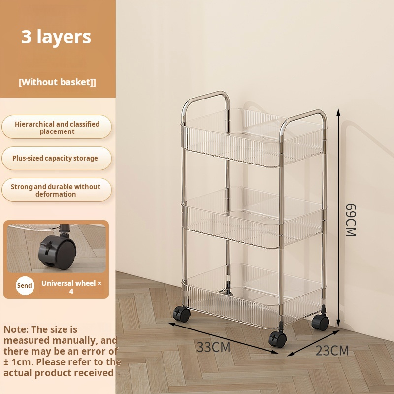 Transparent storage cart