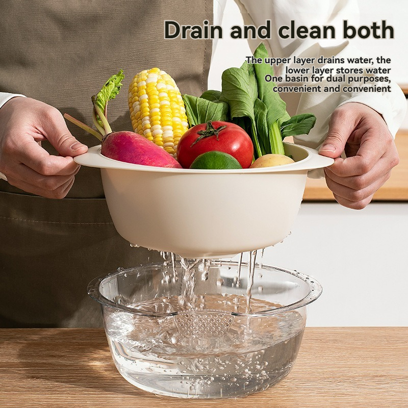 Multifunctional Double-Layer Strainer Bowl - Ideal for Wholesale Procurement