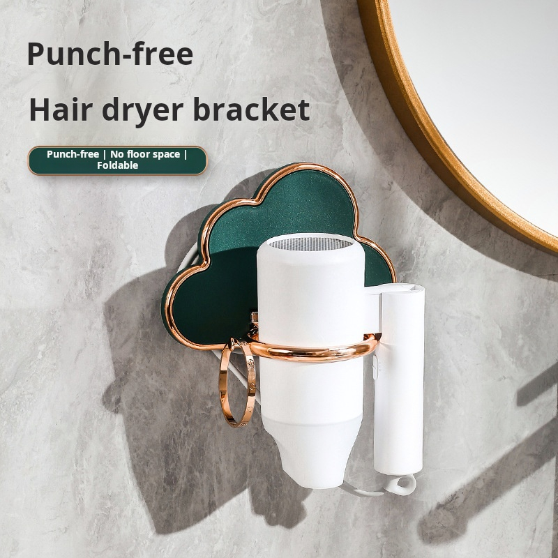 Cloud-Shaped Hair Dryer Wall Mount