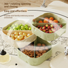 New Year Fruit Box Nordic Fashion Bear Rotating Cheese Box Dried Fruit Box with Lid Partition Snack Storage Box Fruit Box