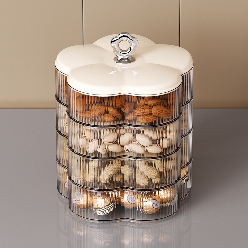 Flower Shape Candy Dish Living Room Home Light Luxury High-end Snack Storage Box