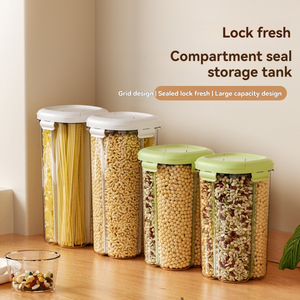 Compartment Sealed Storage Jar for Grain - Large Capacity Solution
