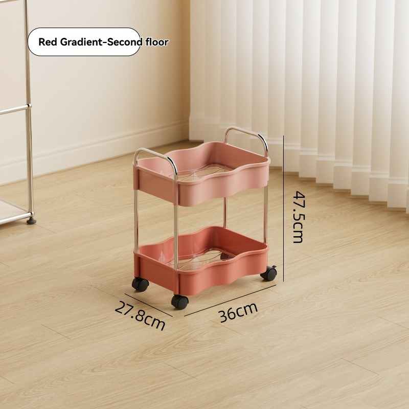 Wave-Shaped Trolley Storage Rack