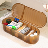 Flip-Top Cable Organizer Storage Box for Electronics Accessories