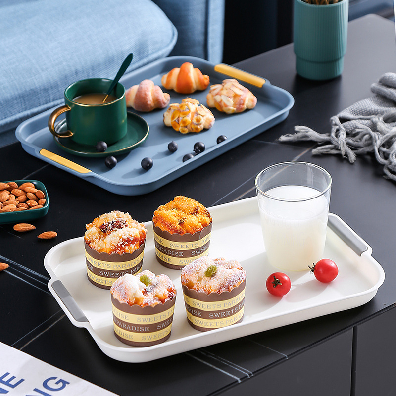 Water Cup Drain Tray Household Living Room Tray Rectangular Tea Tray Fruit Tray