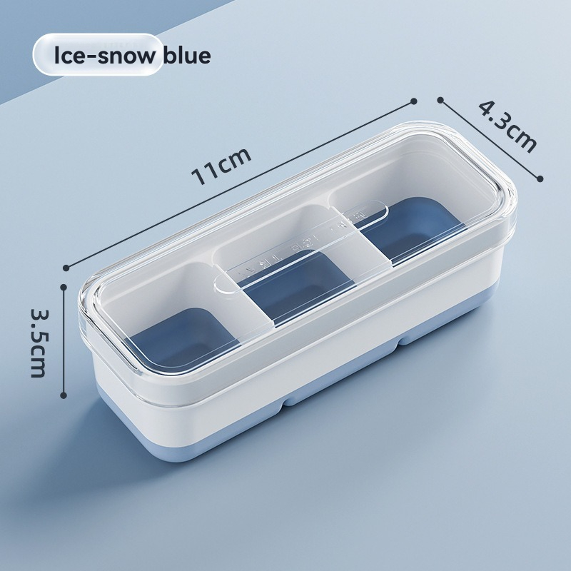 Mini three compartment fruit ice cube tray