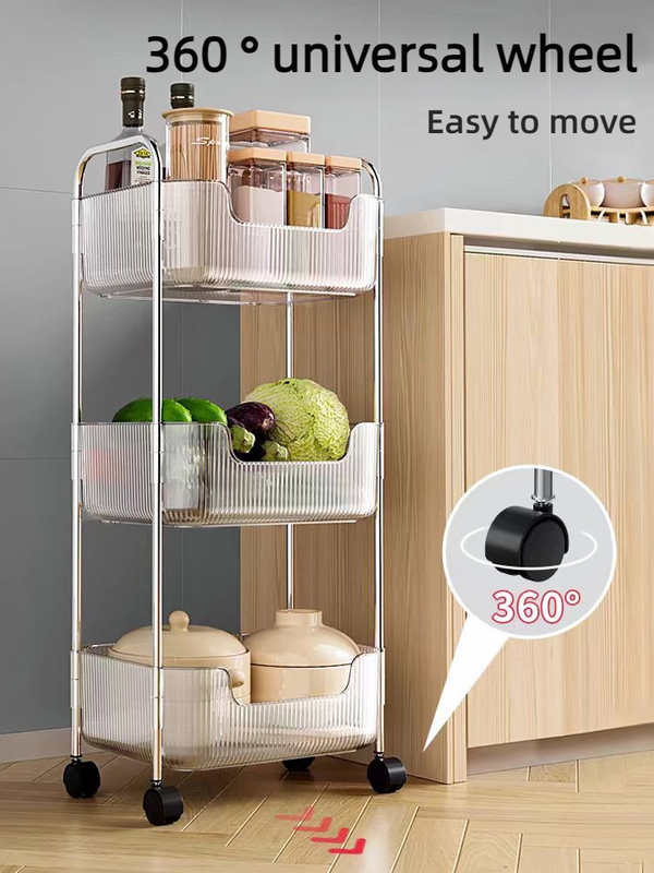 W1563 Transparent cart storage rack