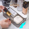 2-Tier Transparent Drawer Storage Rack for Desktop Organization