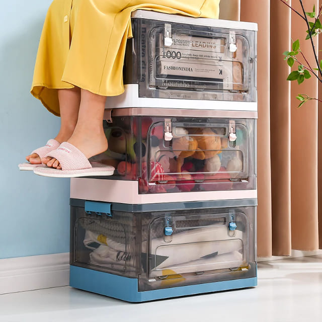 Stackable Transparent Storage Box for Bulk Retail & Warehouses