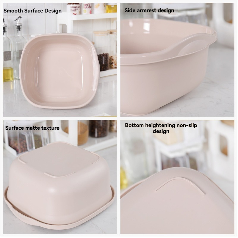 High-Quality Plastic Vegetable Washing Basin - Multiple Colors And Sizes Available
