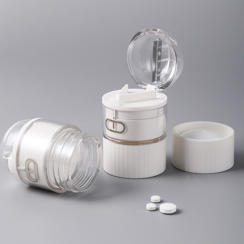 4-in-1 Grinding Pill Cutter – Portable Medicine Storage Solution