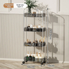 Nordic Transparent Multi-Layer Small Size Bathroom Storage Cart for Bulk Retail