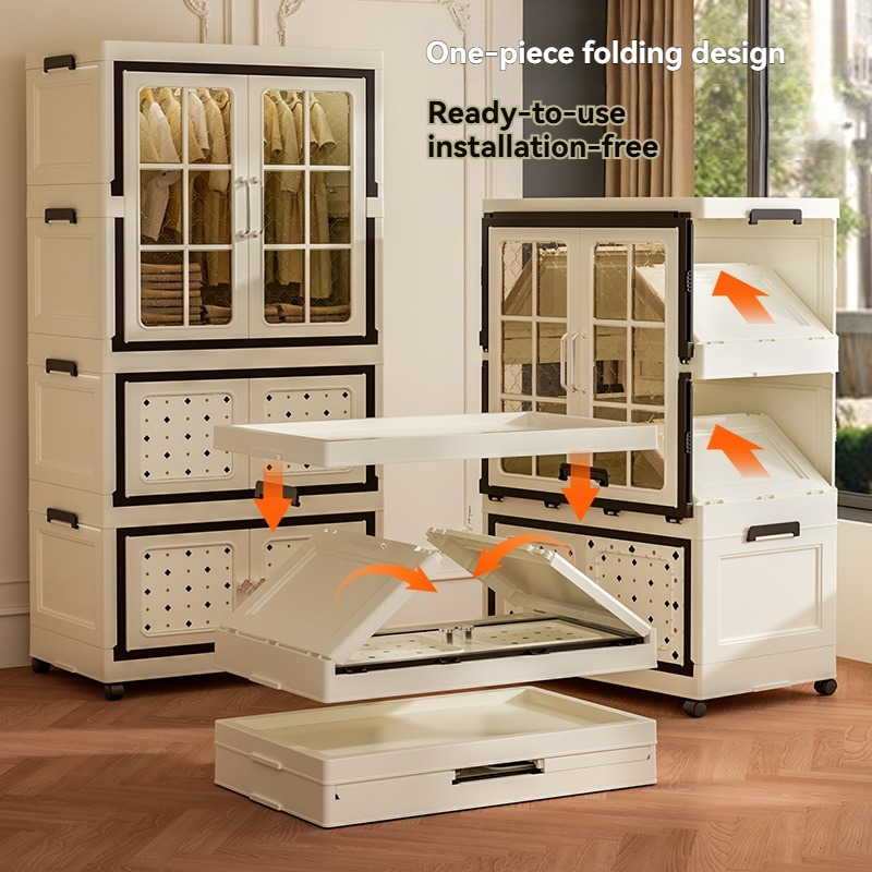 Nordic Transparent Multi-Layer Storage Wardrobe 