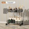 Nordic Transparent Multi-Layer Small Bathroom Storage Cart for Bulk Retail