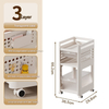 3-Tier And 4-Tier Movable Schoolbag Rack with Wheels - Multi-Layer Storage for Office And School Supplies