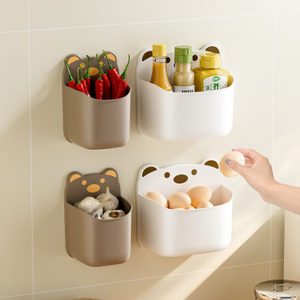 Cute Bear-Shaped Wall-Mounted Cartoon Storage Box